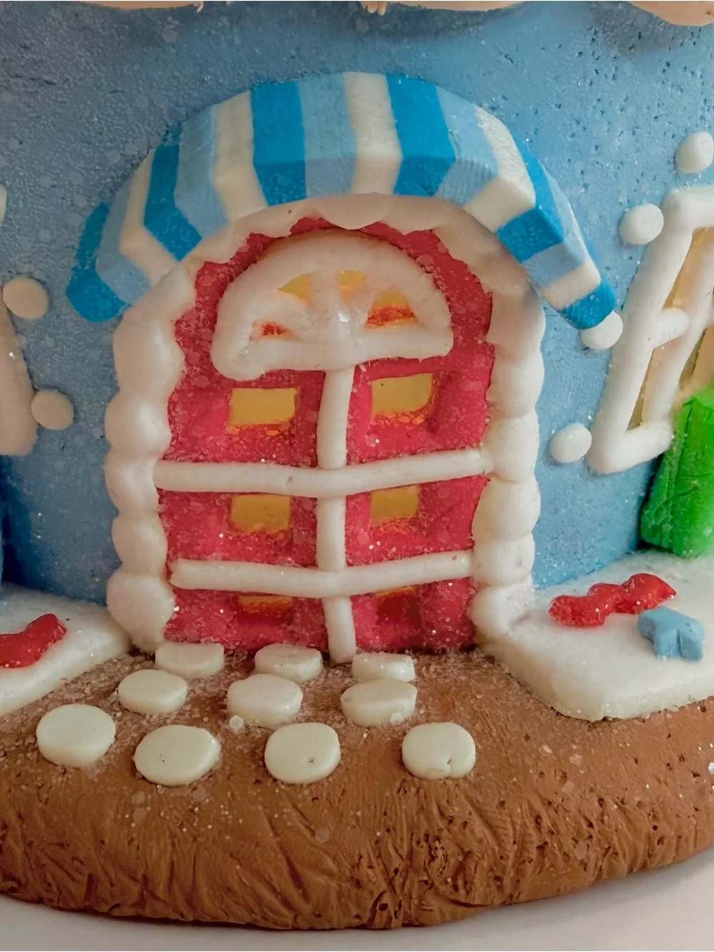 Valerie Parr Hill Happy Birthday Gingerbread House Lighted Decoration 7”-Works